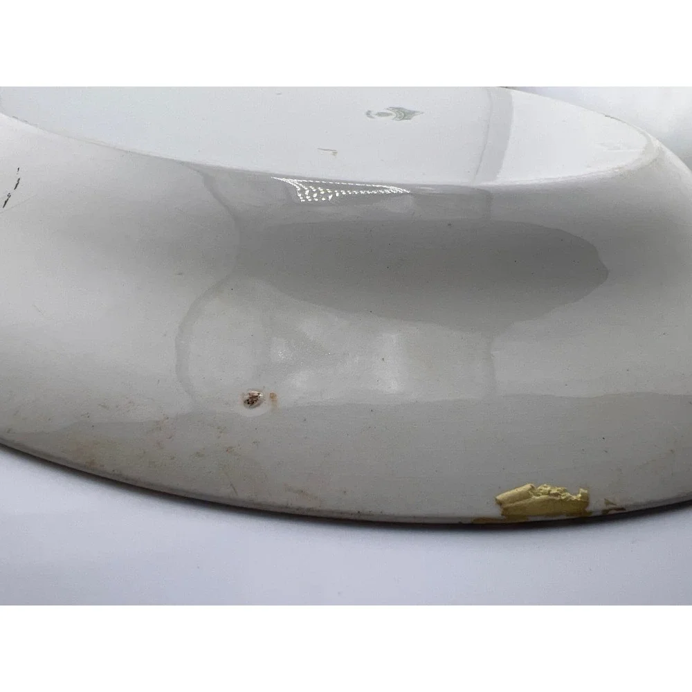 Ipswich J G Meakin England Serving Tray‎ Green Gold Antique Platter Vintage